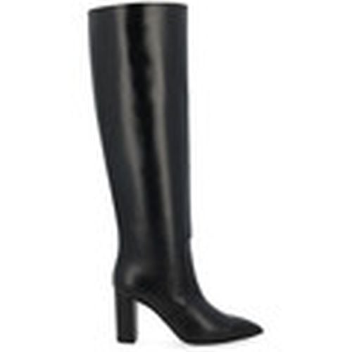 Botas Botín de tacón en piel negra para mujer - Via Roma 15 - Modalova