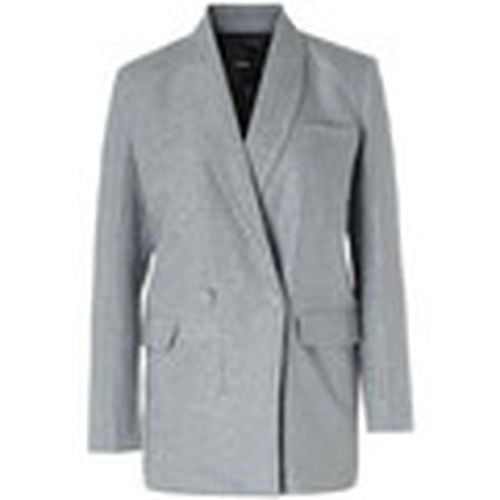 Chaquetas Blazer oversize gris con strass para mujer - Pinko - Modalova