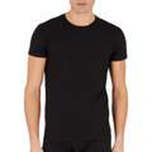 Tops y Camisetas Iconic Lounge Stretch Piquet T-Shirt Black para hombre - Emporio Armani - Modalova