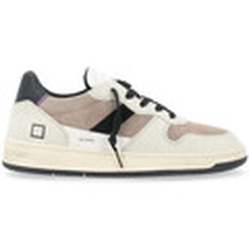 Deportivas Moda Zapatilla Court 2.0 en piel y ante beige para mujer - Date - Modalova