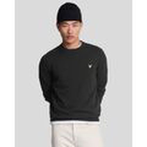 Jersey KN2110V MERINO CREW JUMPER-Z86. JET BLACK para hombre - Lyle & Scott - Modalova