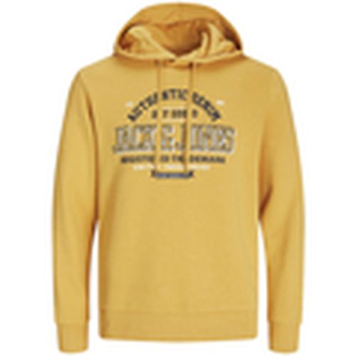 Jersey 12255617 JJELOGO SWEAT HOOD 2 COL 24/25 NOOS HONEY GOLD para hombre - Jack & Jones - Modalova