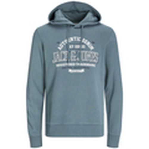 Jersey 12255617 JJELOGO SWEAT HOOD 2 COL 24/25 NOOS GOBLIN BLUE para hombre - Jack & Jones - Modalova