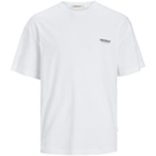 Camiseta 12256254 JORMYKONOS GEO BACK TEE SS CREW NECK LN BRIGHT WHITE para hombre - Jack & Jones - Modalova