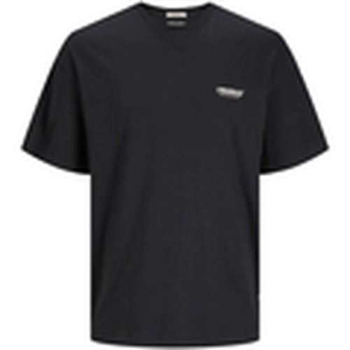 Camiseta 12256254 JORMYKONOS GEO BACK TEE SS CREW NECK LN BLACK para hombre - Jack & Jones - Modalova