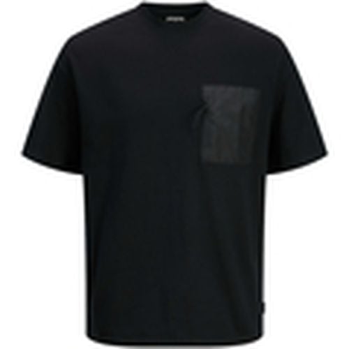 Camiseta 12262185 JCOSPIRE POCKET TEE SS CREW NECK BLACK para hombre - Jack & Jones - Modalova