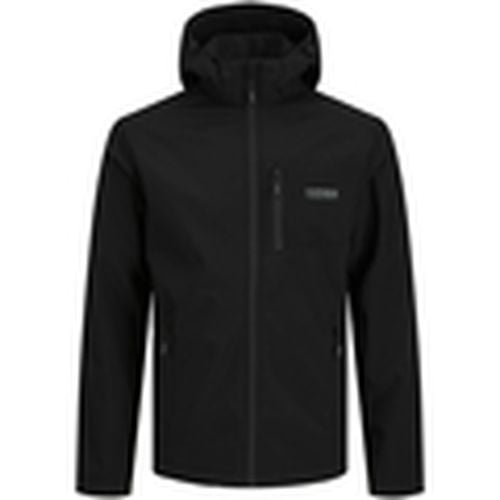 Cazadora 12259615 JJTAYLOR SOFTSHELL JACKET BLACK para hombre - Jack & Jones - Modalova