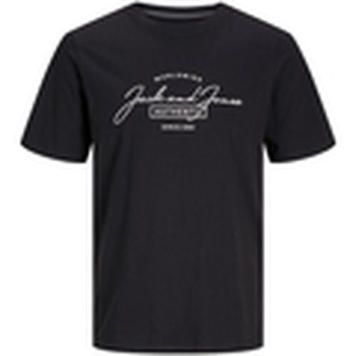 Camiseta 12256799 JJFERRIS TEE SS CREW NECK BIG BLACK BIG para hombre - Jack & Jones - Modalova