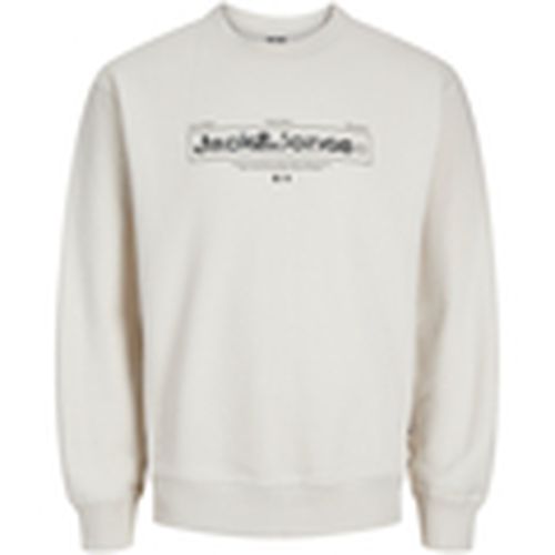 Jersey 12266495 JCOALPHA SWEAT CREW NECK MOONBEAM para hombre - Jack & Jones - Modalova