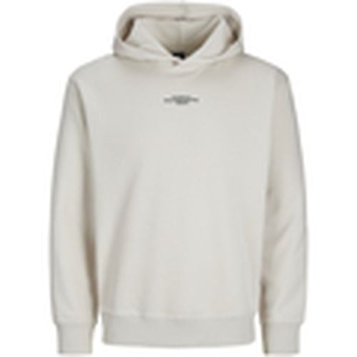 Jersey 12266504 JCOALPHA MOUNTAIN PRINT SWEAT HOOD MOONBEAM para hombre - Jack & Jones - Modalova