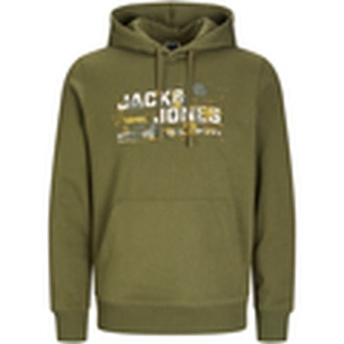 Jersey 12261670 JCOOUTDOOR LOGO SWEAT HOOD SN TEAL para hombre - Jack & Jones - Modalova