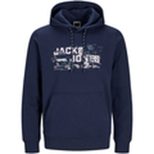 Jersey 12261670 JCOOUTDOOR LOGO SWEAT HOOD SN NAVY BLAZER para hombre - Jack & Jones - Modalova