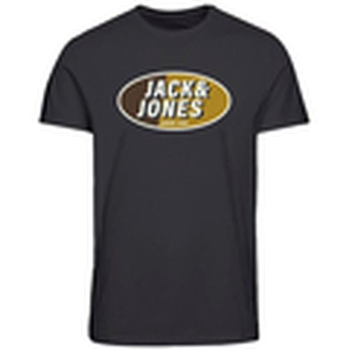 Camiseta 12267378 JCORAY COLOR TEE SS CREW NECK FST BLACK para hombre - Jack & Jones - Modalova