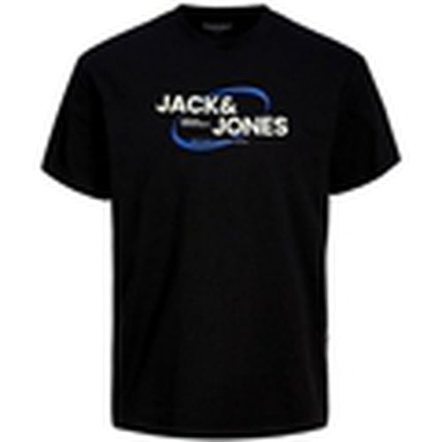 Camiseta 12267380 JCORAY BRANDING TEE SS CREW NECK FST BLACK para hombre - Jack & Jones - Modalova