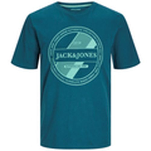 Camiseta 12256795 JJRIO TEE SS CREW NECK DEEP TEAL para hombre - Jack & Jones - Modalova