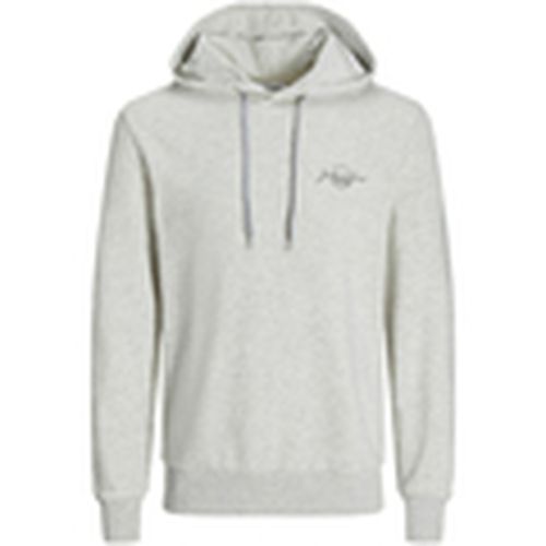 Jersey 12256838 JJFERRIS SWEAT HOOD WHITE MELANGE SMALL para hombre - Jack & Jones - Modalova