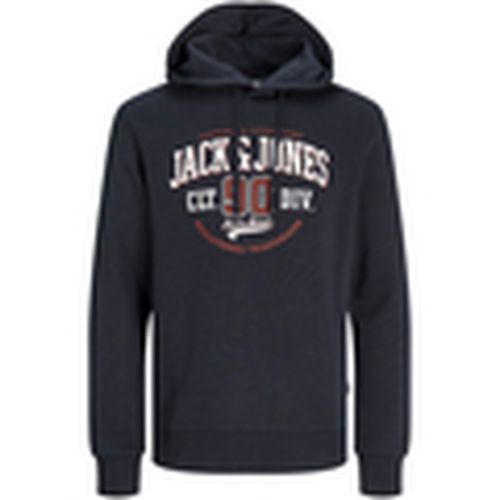 Jersey 12255617 JJELOGO SWEAT HOOD 2 COL 24/25 NOOS DARK NAVY para hombre - Jack & Jones - Modalova