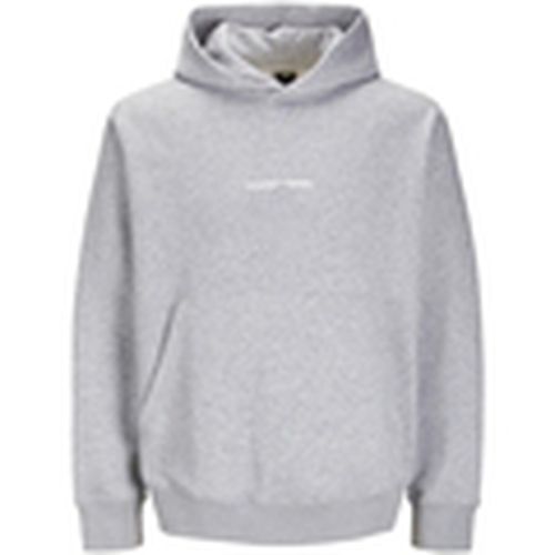 Jersey 12276600 JCOPRIME BACK SWEAT HOOD CIFF LN LIGHT GREY MELANGE para hombre - Jack & Jones - Modalova