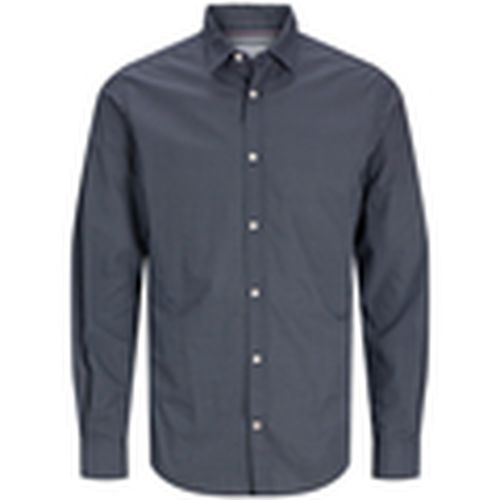 Camisa manga larga 12261090 JJMATHEO PRINT DETAIL SHIRT LS BLACK para hombre - Jack & Jones - Modalova