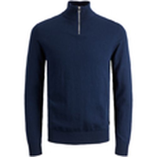 Jersey 12189339 JJEEMIL KNIT HALF ZIP NOOS NAVY BLAZER para hombre - Jack & Jones - Modalova