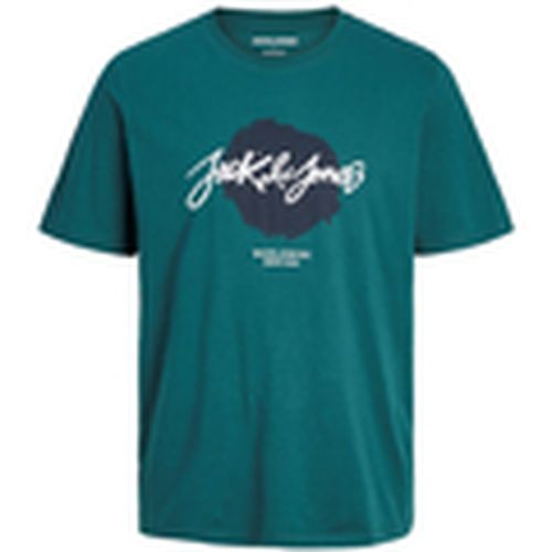 Camiseta 12256774 JJTILEY TEE SS CREW NECK DEEP TEAL para hombre - Jack & Jones - Modalova