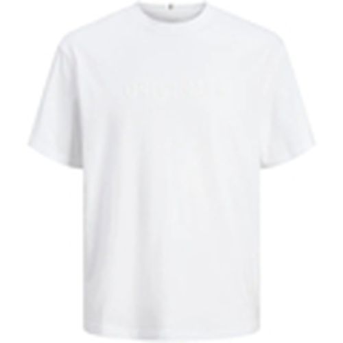 Camiseta 12262494 JORFREDERIKSBERG TEE SS CREW NECK NOOS BRIGHT WHITE para hombre - Jack & Jones - Modalova