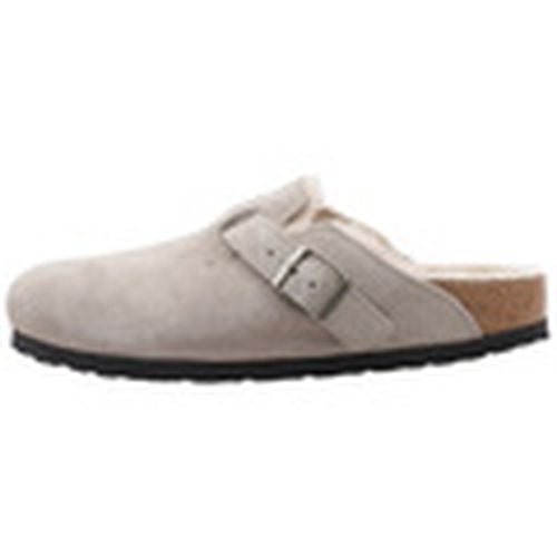 Zuecos Boston Shearling LEVE Taupe LAF para mujer - Birkenstock - Modalova