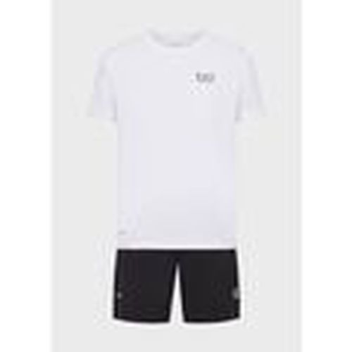 Tops y Camisetas 8NPV03 PNDDZ-21BA WHITE/BLACK para hombre - Emporio Armani EA7 - Modalova