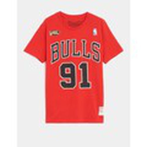 Camiseta Camiseta N N Tee Bulls Rodman Roja para hombre - Mitchell And Ness - Modalova