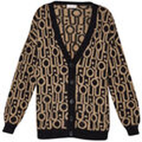 Chaqueta de punto Cárdigan con logotipo jacquard para mujer - Liu Jo - Modalova