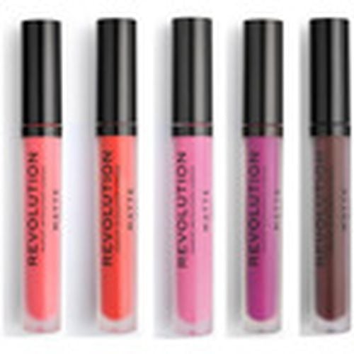 Gloss Set of 5 Matte Lip Glosses - 130 Decadence/ 133 Destiny para mujer - Makeup Revolution - Modalova