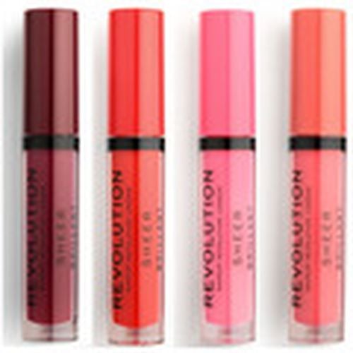 Gloss Lot of 4 Sheer Brilliant Lip Glosses - 147 Vampire/ 132 para mujer - Makeup Revolution - Modalova