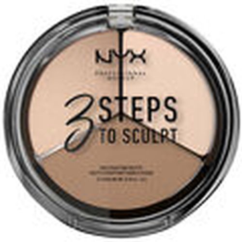 Colorete & polvos 3 Steps To Sculpt Face Sculpting Palette fair para mujer - Nyx Professional Make Up - Modalova