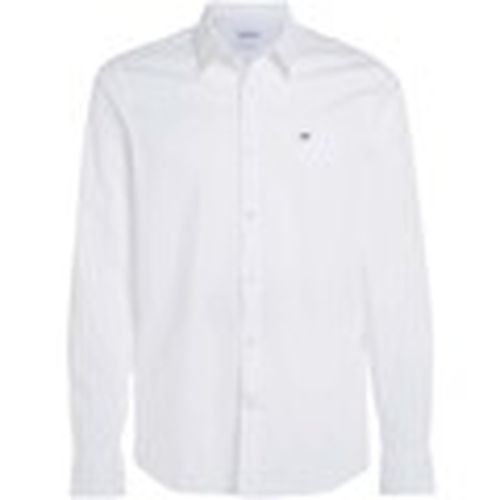 Camisa manga larga Poplin Stretch Slim para hombre - Calvin Klein Jeans - Modalova