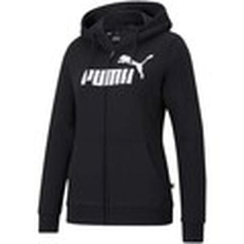 Jersey Ess Logo Full-Zip Hoodie Fl para mujer - Puma - Modalova