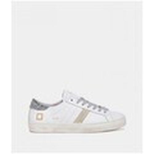 Deportivas Moda D.A.T.E. Hill Low Calf White Silver para mujer - Date - Modalova