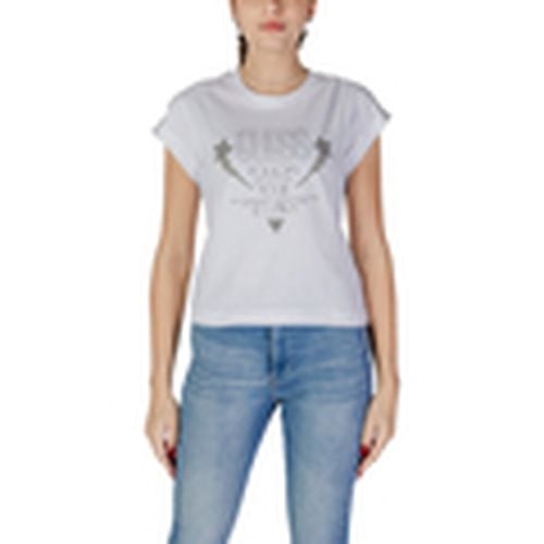 Camiseta SS CN SLEEVES STRASS W5RI06 I3Z14 para mujer - Guess - Modalova