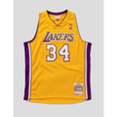 Camiseta CAMISETA LAKERS SHAQ O'NEAL SWINGMAN ORO CLARO para hombre - Mitchell And Ness - Modalova