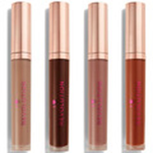 Gloss Set of 4 I Heart Chocolate Gloss - Honeycomb / Mocha / para mujer - Makeup Revolution - Modalova