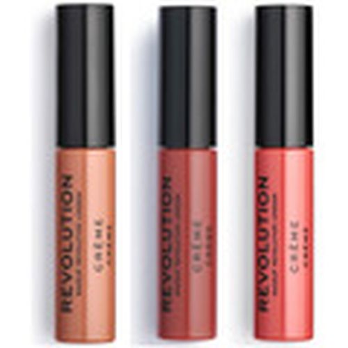 Pintalabios Set of 3 Cream Lipsticks - 121 Head-Turner / 114 White para mujer - Makeup Revolution - Modalova