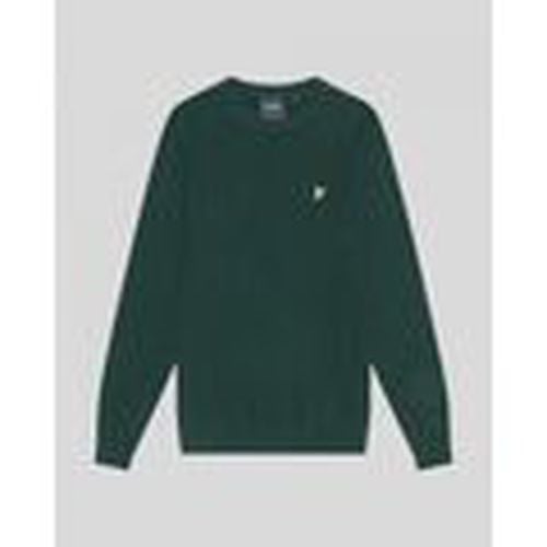 Jersey KN2114V LAMBSWOOL BLEND CREW-X321 ARGYLE TEAL MARL para hombre - Lyle & Scott - Modalova