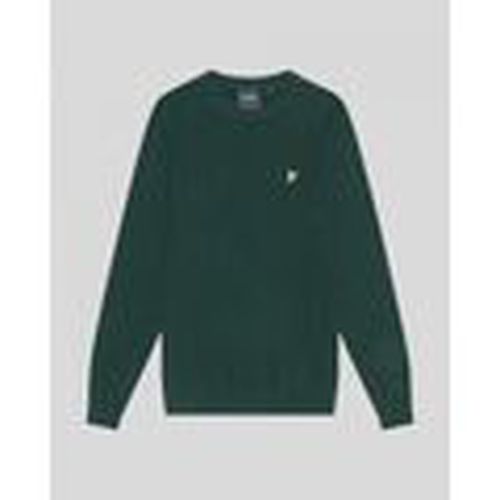 Jersey KN2114V LAMBSWOOL BLEND CREW-X321 ARGYLE TEAL MARL para hombre - Lyle & Scott - Modalova