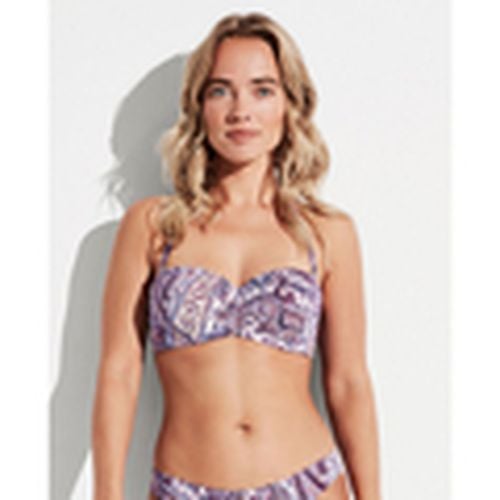 Bañador Top bikini bandeau tejido estampado para mujer - Gisela - Modalova