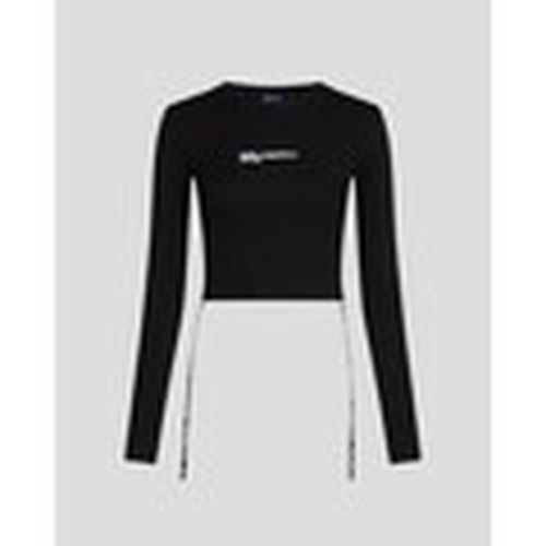 Blusa A1W17037 LS RIBBED para mujer - Karl Lagerfeld - Modalova