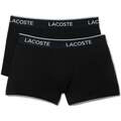 Boxer 2 Pack Cotton Stretch Logo Trunks Black/Black para hombre - Lacoste - Modalova