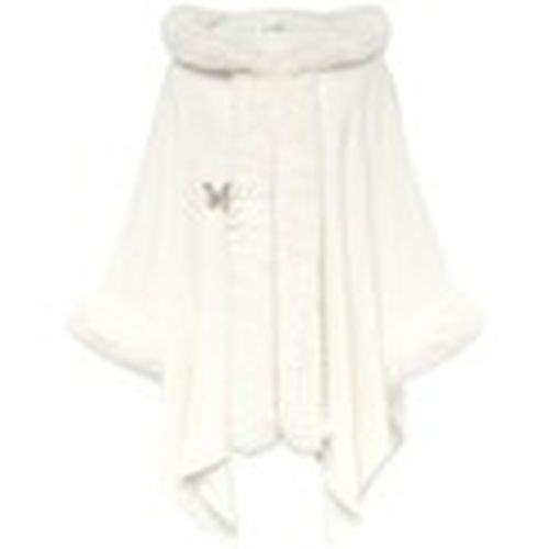 Chaquetas Capa Con Pelo Y Broche Blanco para mujer - Blugirl - Modalova