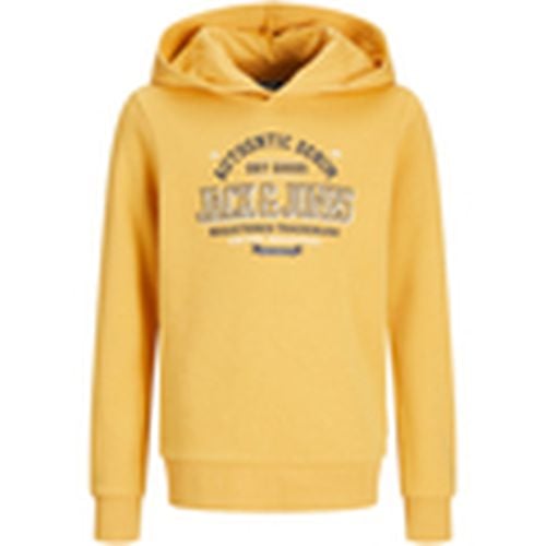 Jersey 12258823 JJELOGO SWEAT HOOD 2 COL 24/25 NOOS JNR HONEY GOLD para hombre - Jack & Jones - Modalova