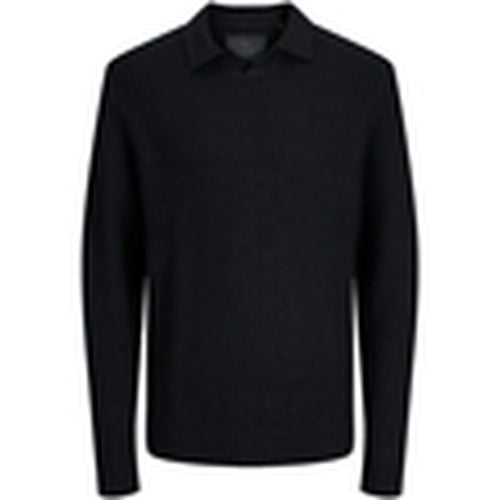 Jersey 12277993 JPRWINTER KNIT STRUCTURE POLO STYD AW24 BLACK para hombre - Jack & Jones - Modalova