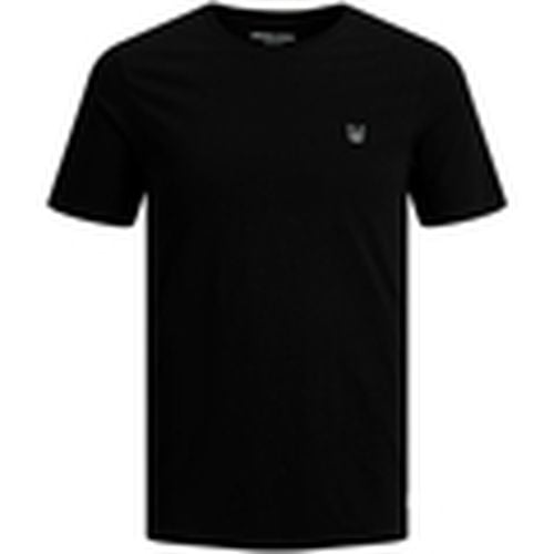 Camiseta 12256700 JJDENIM LOGO TEE SS O-NECK BLACK para hombre - Jack & Jones - Modalova