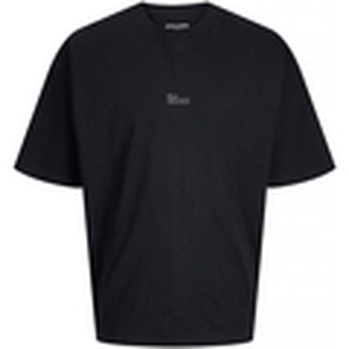 Camiseta 12266939 JCOIDUN GRAPHIC TEE SS CREW NECK BLACK para hombre - Jack & Jones - Modalova